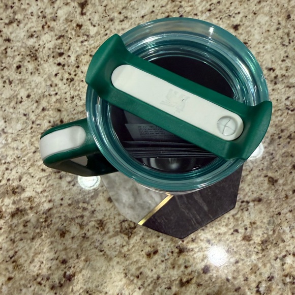 Stanley Speckled White and Teal Travel Mug - Picture 3 of 3